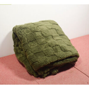Makers Collective Plush 50x60" Throw Blanket Army Green 097121827